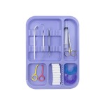 Dental instrument divider tray set (5 pieces), autoclaved plastic trays, Type B, suitable for medical, tattoo and beauty salons.